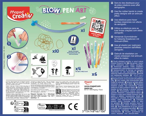 Fújós filctoll készlet, MAPED CREATIV, "Blow pen Art", pop